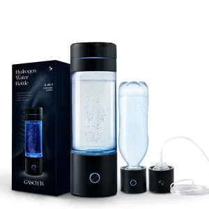 Hydrogen Water Bottle Generator, 4-in-1, 3000 PPB Portable Hydrogen Water Machine with SPE/PEM Technology, Rechargeable Hydrogen Water Ionizer Machine for Home, Office & Travel Drinkware Bottled