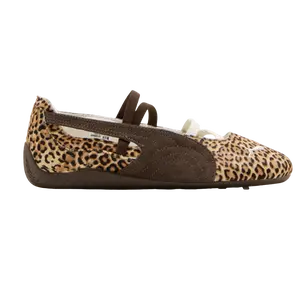 Puma Speedcat Ballet Wild Leopard Pony Hair 406689-01 Women's Fashion Shoes New