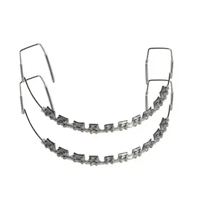 Oral 1-Pair Fashion Braces, Colorful Temporary Tooth Decoration with Metal Wires, Metal Bracket Orthodontic Ligature Ties, High Quality Wearable Accessory for Smart & Wearable Devices