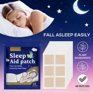 48pcs/Box Sleep Patch, Neuro-Relax Botanical Formula Stress Relief Nighttime Relaxation Aid, Regulates Body Biorhythm, Deep Rest, Gentle Daily Soothing Care for Family Members