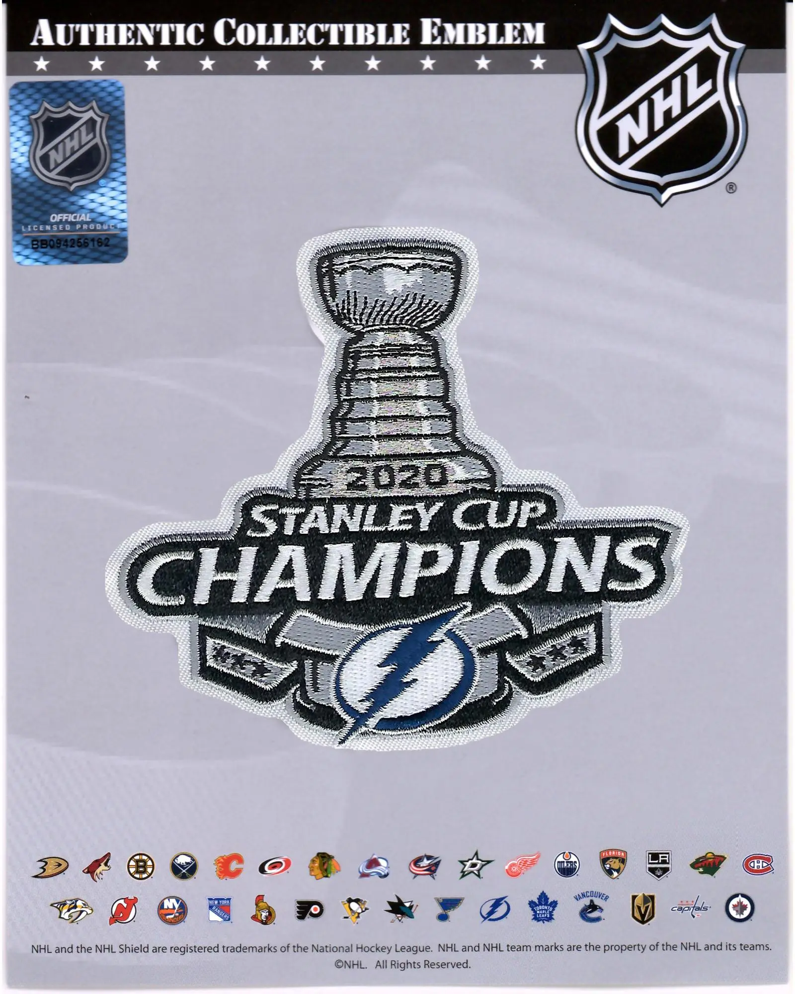 Tampa Bay Lightning Unsigned National Emblem 2020 Stanley Cup Champions Jersey Patch - Fanatics Authentic Certified