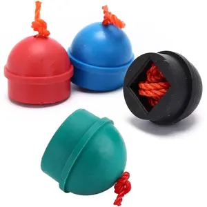 4 Pack Anti-Lost Pool Chalk Cubes Holder with Cord String, Practical Pool Cue Chalk Organizer Tool for Billiard Snooker