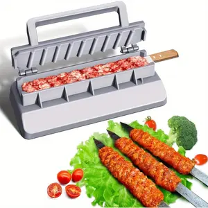 Large Kebab Maker Press Mold, Quick Kabob Skewer Machine for Turkish BBQ, Portable Easy to Use & Clean Grilling Essentials