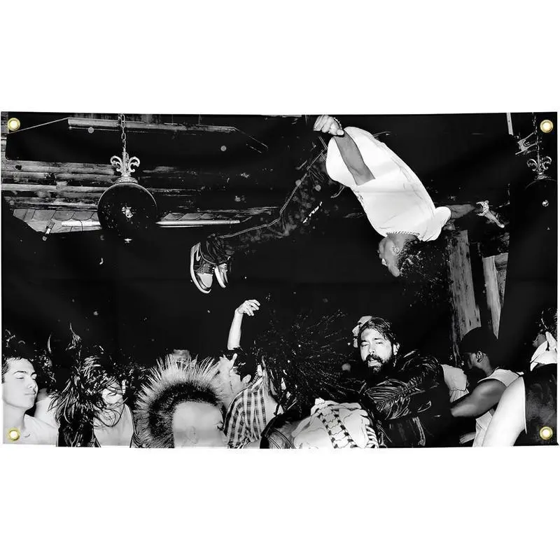 Lightweight Polyester Tapestry Wall Hanging - 3x5Ft Music Print Tapestry Wall Mural with Metal Grommets, Vivid Colors, Memorial Day Decoration for Bedroom & Modern Living Room, Easy Hang