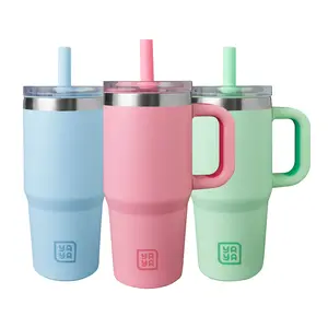YAYA Best Cups Bundle My First 12oz Tumbler for Toddlers Portable Stainless Steel with Silicone Straw Leak-Proof Lid Insulated for Cold Drinks BPA-Free Reusable Straw