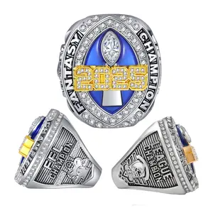 FFL 2025 Fantasy Football Championship Ring| Two-Tone Zinc Alloy| League Champion Trophy Jewelry