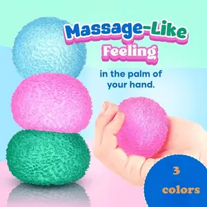 Stress Relief Squeeze Ball Memory Gel, Textured Fidget Sensory Toy for Hand Exercise, Soft Squishy Ball for Office Desk Party gifts