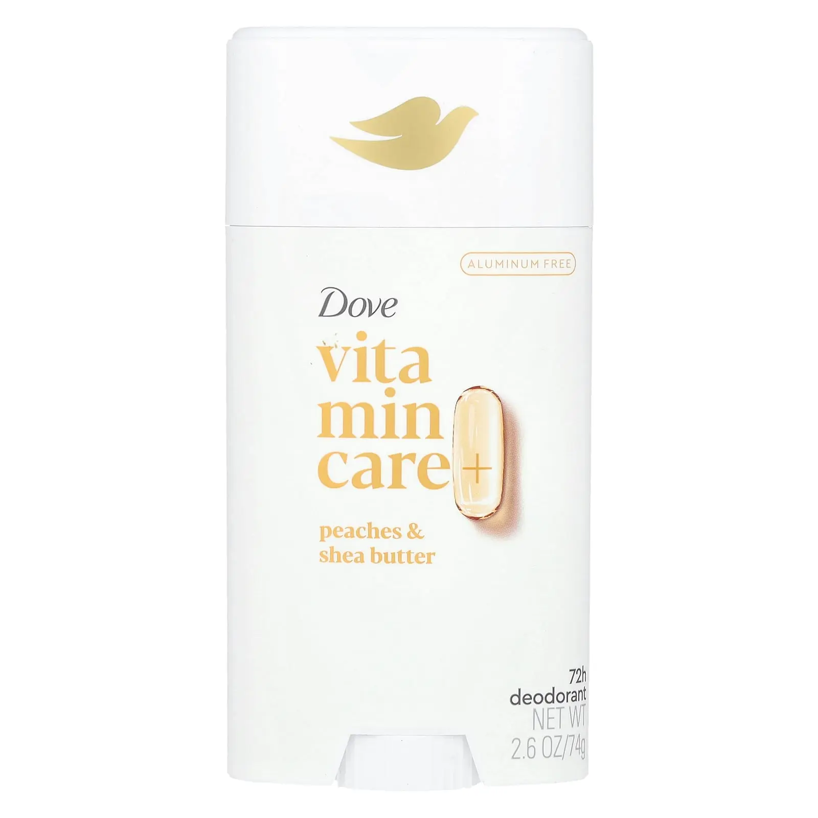 Dove Vitamin Care+ Deodorant, Peaches & Shea Butter, 2.6 oz (74 g)
