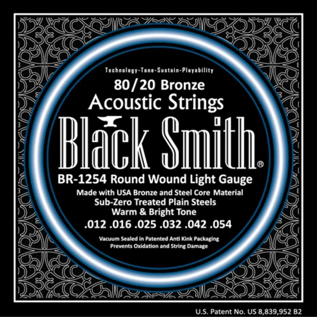 BLACKSMITH Acoustic 6 String Set, 80/20 Bronze - Light 12-54