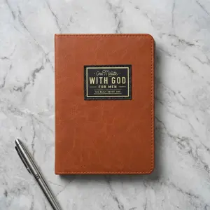 Daily Prayer Journal with Bible Verses - 365 Days Guided Reflection Notebook - Brown Faux Leather Self-Improvement Book