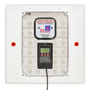 Farm Innovators 40W Digital Circulated Air Incubator for Up to 48 Eggs, White
