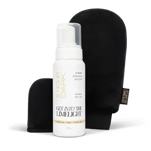 2 Hour Dark Starter Pack: 2 Hour Dark Sunless Tanning Mousse + Applicator Mitts