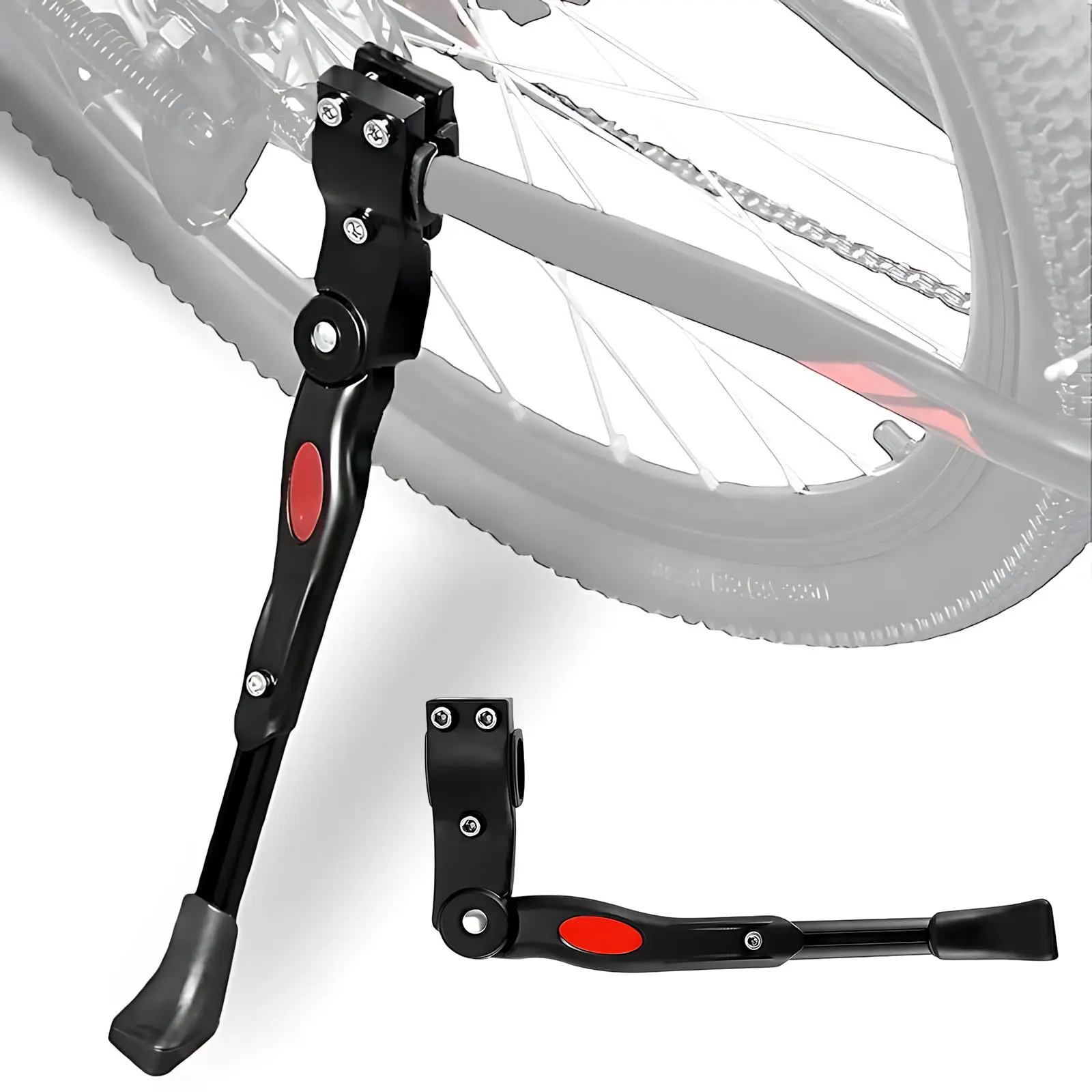 Adjustable Bike Kickstand, Extendable and Stabilizing Rear Mount with Anti-Slip Pad, Fits Mountain and Road Bikes, Extendable Stabilizing Wheels Kickstands, Bike Accessories