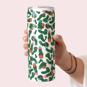 Adult Cactus, Cacti 20 oz Skinny Tumbler, Plant Lover, Cactus Lover, Succulent Lover, Gardening Drinkware Flasks Stainless Steel Straw