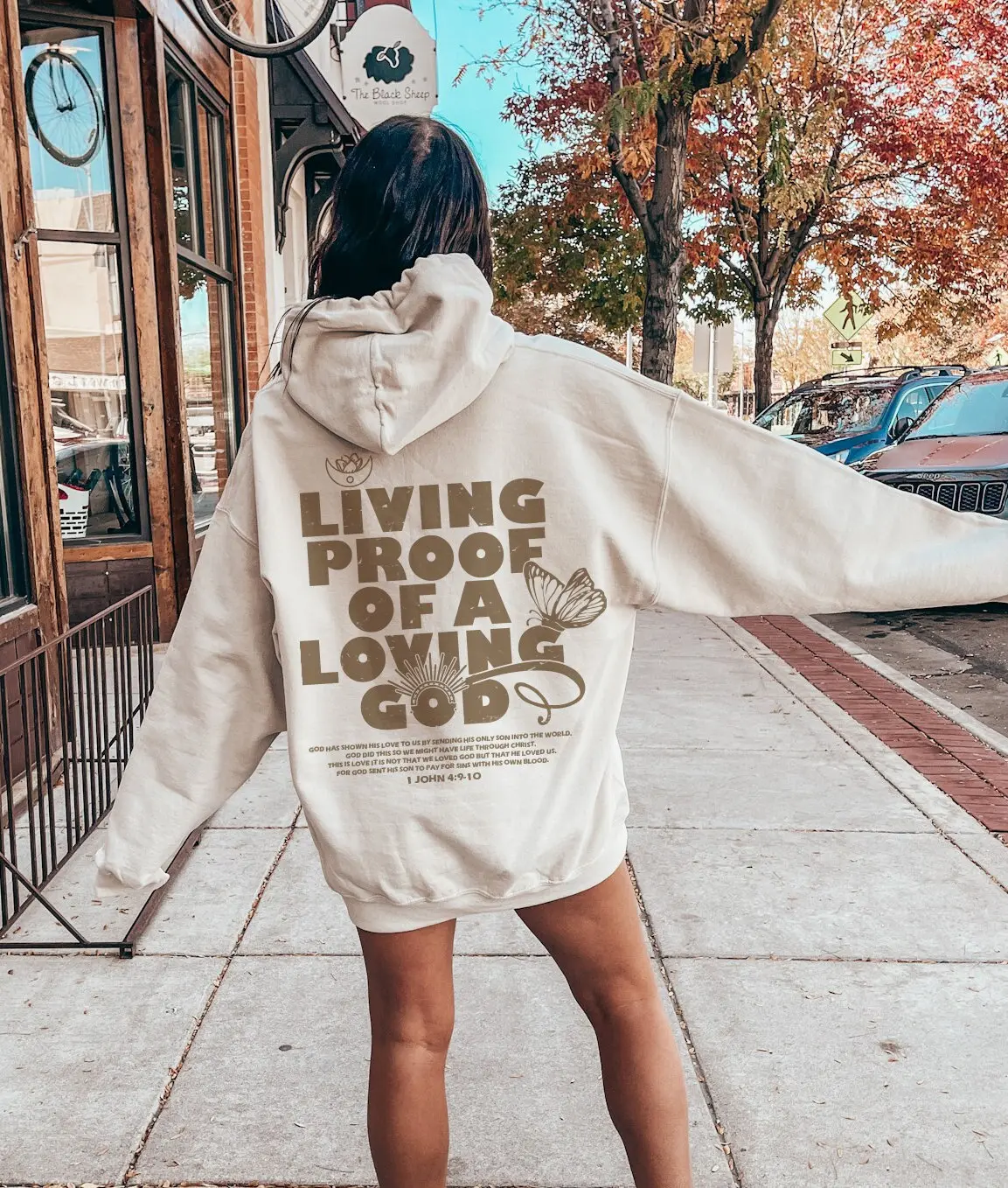 Living Proof Of A Loving God Hoodie, Women's Inspirational Christian Shirt, God Loves You Tee, Faith Sweatshirt, Religious Mom Gift