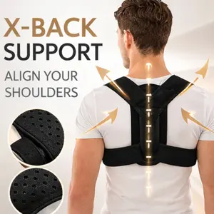 Adjustable Unisex Posture Corrector Belt, Shoulder Corrector, Clavicle Support Upper Back Brace, Breathable Straighten Posture Strap for Men and Women