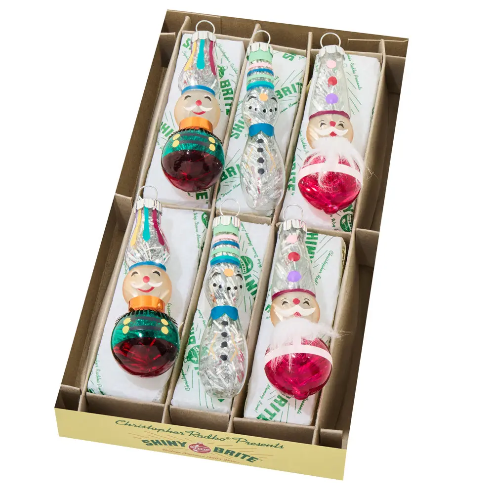 VIVID VINTAGE Shiny Hanging Ornament - 6-Count 2.5" Decorations, Home Decor for Festive & Household Use