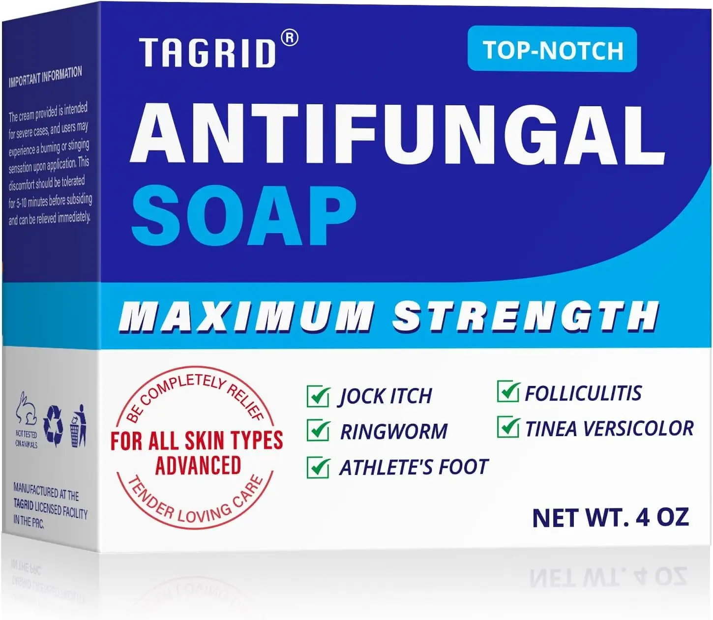 TAGRID Antifungal Soap with Tea Tree Oil – Body Wash for Jock Itch, Ringworm, Athlete's Foot & Itchy Skin – Hypoallergenic, Soothing Relief – Skin Repair & Daily Herbal Cleanser Cleansing Gentle