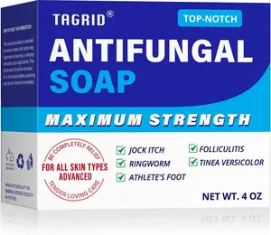 TAGRID Antifungal Soap with Tea Tree Oil – Body Wash for Jock Itch, Ringworm, Athlete's Foot & Itchy Skin – Hypoallergenic, Soothing Relief – Skin Repair & Daily Herbal Cleanser Cleansing Gentle