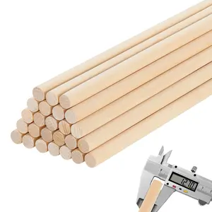 VEVOR 25Pcs Wooden Dowel Rods 1/2 x 12 Inch Natural Birch Wood Sticks Dowels, Unfinished Hardwood Sticks for Craft and DIY Projects, One-Piece Cutting & Smooth Surface & Easy to Color and PaintSummervibes