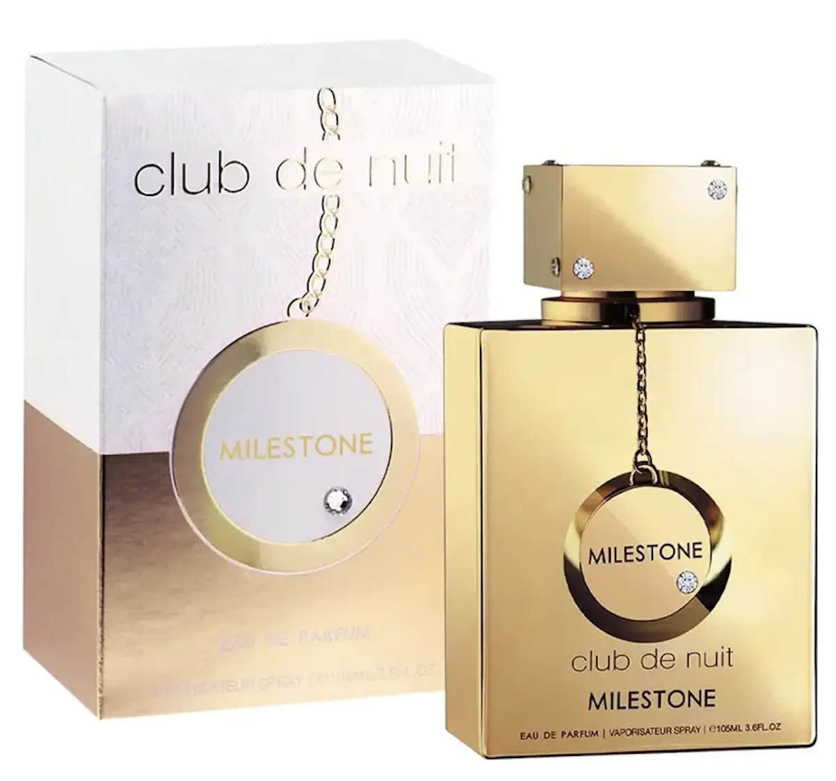 ARMAF Club de Nuit Milestone Eau de Parfum Spray for Unisex, 3.6 Ounce Perfume Fragrance Woody Floral, Perfume For Sale, Daytime Wear