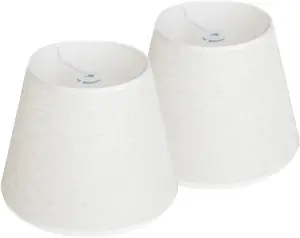 Lamp Shades Set of 2, Fabric Drum Shade with PVC Lining, Spider Fitter for Table Lamps,Floor Lamps, 5.5x8.7x6.6 Inch