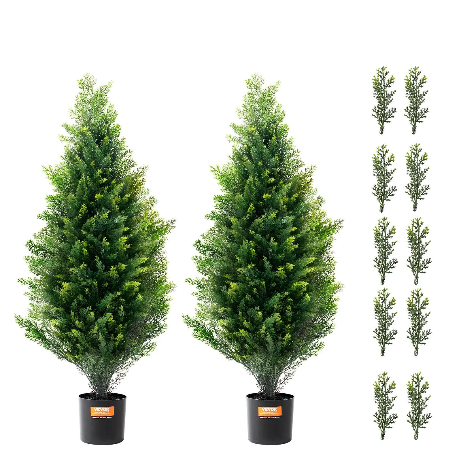 【summerfinds】VEVOR 2-Pack 36-in UV-Resistant Cedar Post Artificial Trees, Lifelike Fake Tree Plants with Botanical Aesthetic, Decorative Home Supplies for Indoor-Outdoor Use (Father's Day Gift)