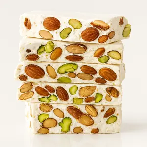 Andy Anand Mixed Nut Nougat - Soft Brittle Turron Nougat Made With Wildflower Honey - Spanish Torrone Candy - A Delicious and Healthy Treat, Amazing-Delicious-Decadent – 7 Oz