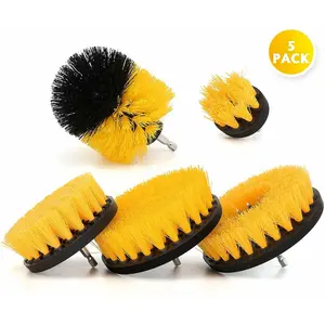 5 Pack Drill Brush Attachments Power Cleaning Kit Scrubber Brush for Carpet, Car