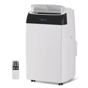 14,000 BTU Dual Hose Portable AC with Heat Pump, Energy Efficient Inverter, Quiet Cooling and Heating, Dehumidifier, 3 Speeds, Remote, Covers 450 Sq. Ft.