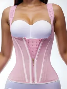 Waist Trainer for Women Belly Fat Shapewear Waist Cincher Tummy Control Corset Girdle Workout Body Shaper with Adjustable Shoulder Strap