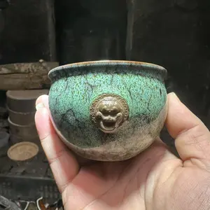 101Handmade porcelain Jianzhan cup, teacup, drinking cup,kiln masterpiece