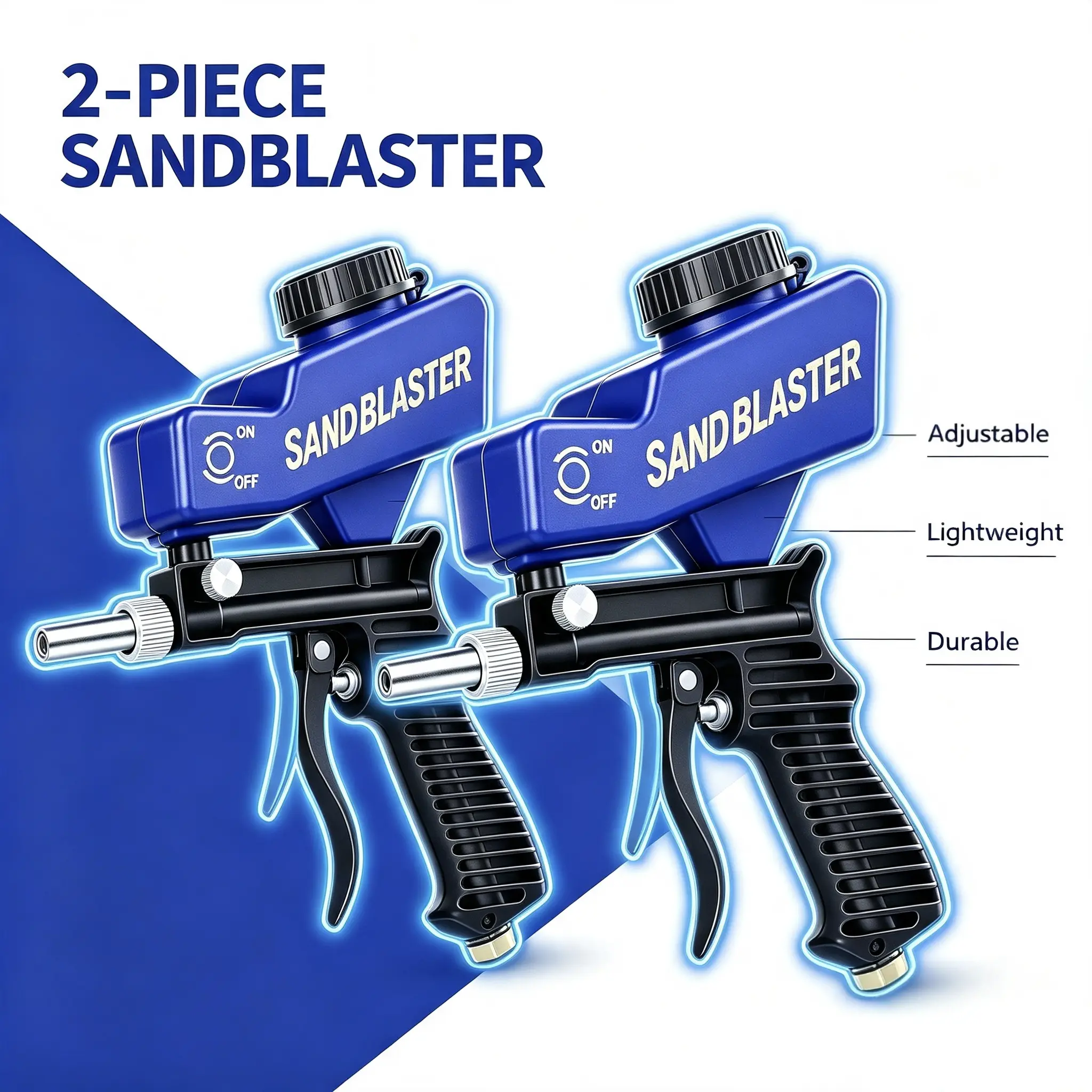 Portable Pneumatic Sandblaster Kit, 2-Set for Surface Restoration (Tools & Hardware, Hand Tools Category)