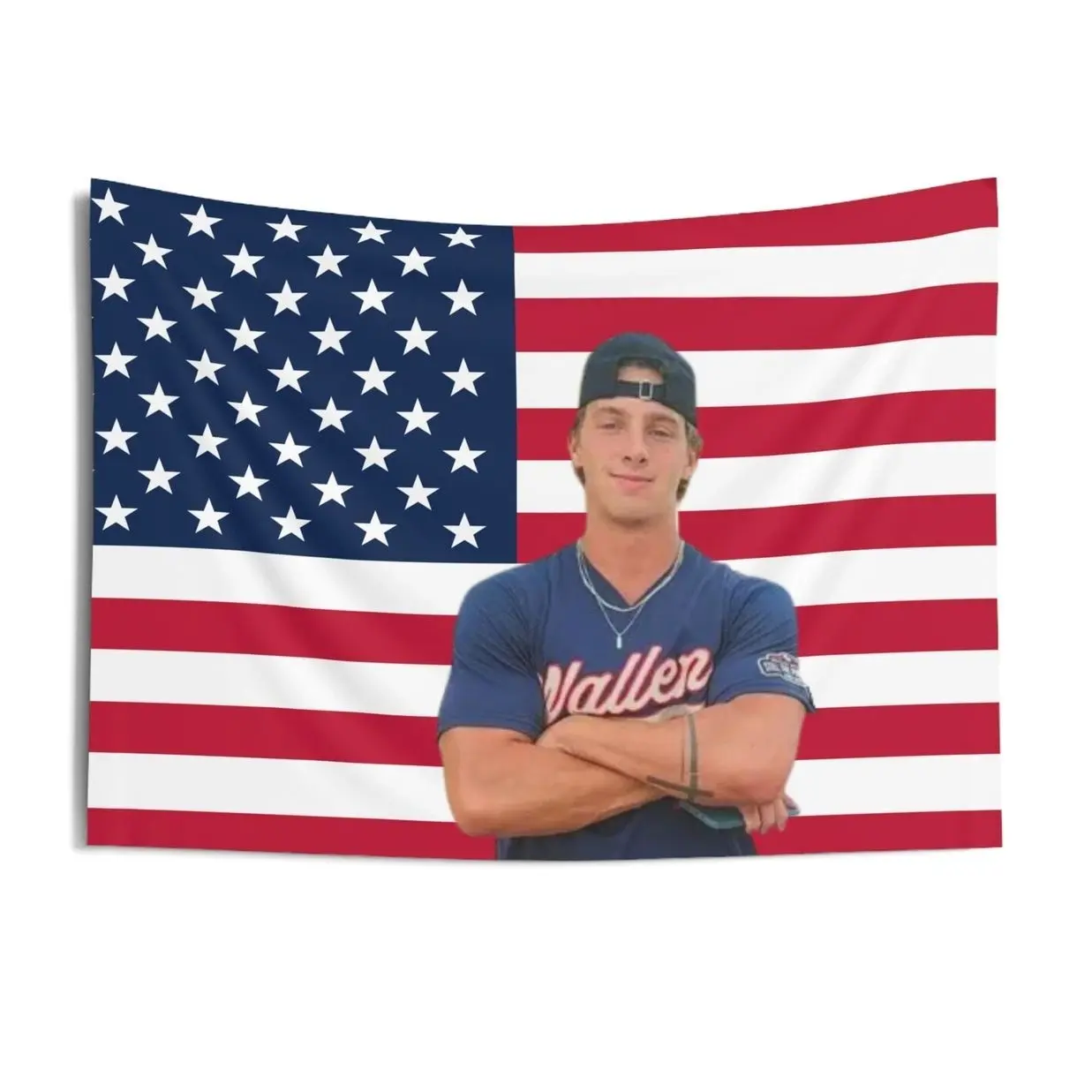 Caleb McDaniel Love Island American Flag Indoor Wall Tapestry | USA