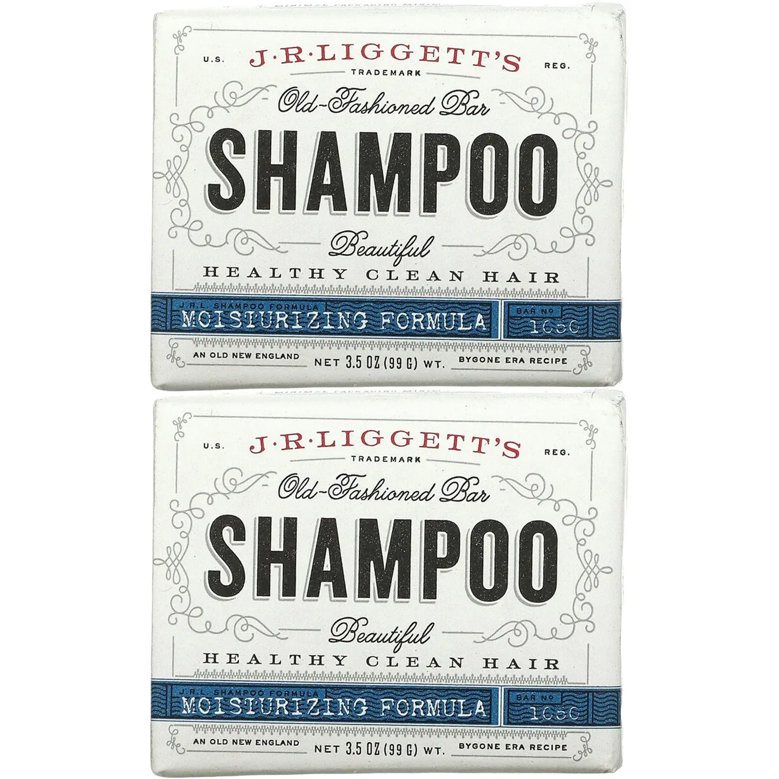 J.R. Liggett's, (2 Pack) Old-Fashioned Bar Shampoo, Moisturizing Formula, 3.5 oz (99 g)