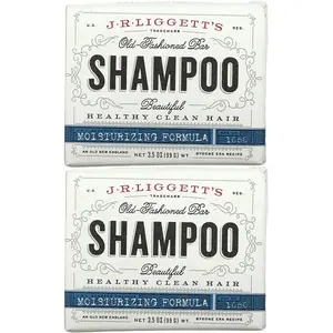 J.R. Liggett's, (2 Pack) Old-Fashioned Bar Shampoo, Moisturizing Formula, 3.5 oz (99 g)