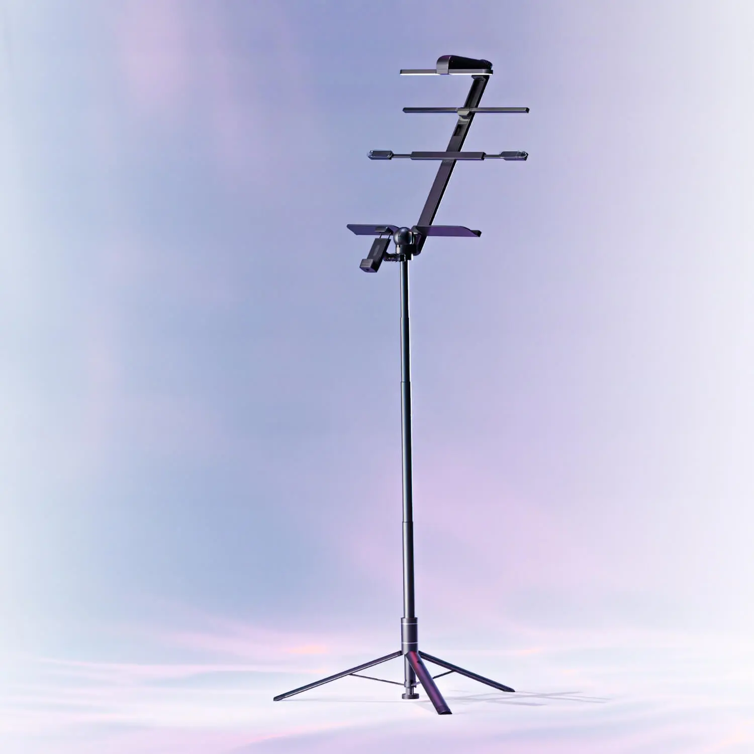 KraftGeek Capsule Foldable Music Stand - NAMM Best-in-Show Award Winner, Compatible with Tablets, Ideal for Sheet Desks, Equipped with LED Lights, Tablet