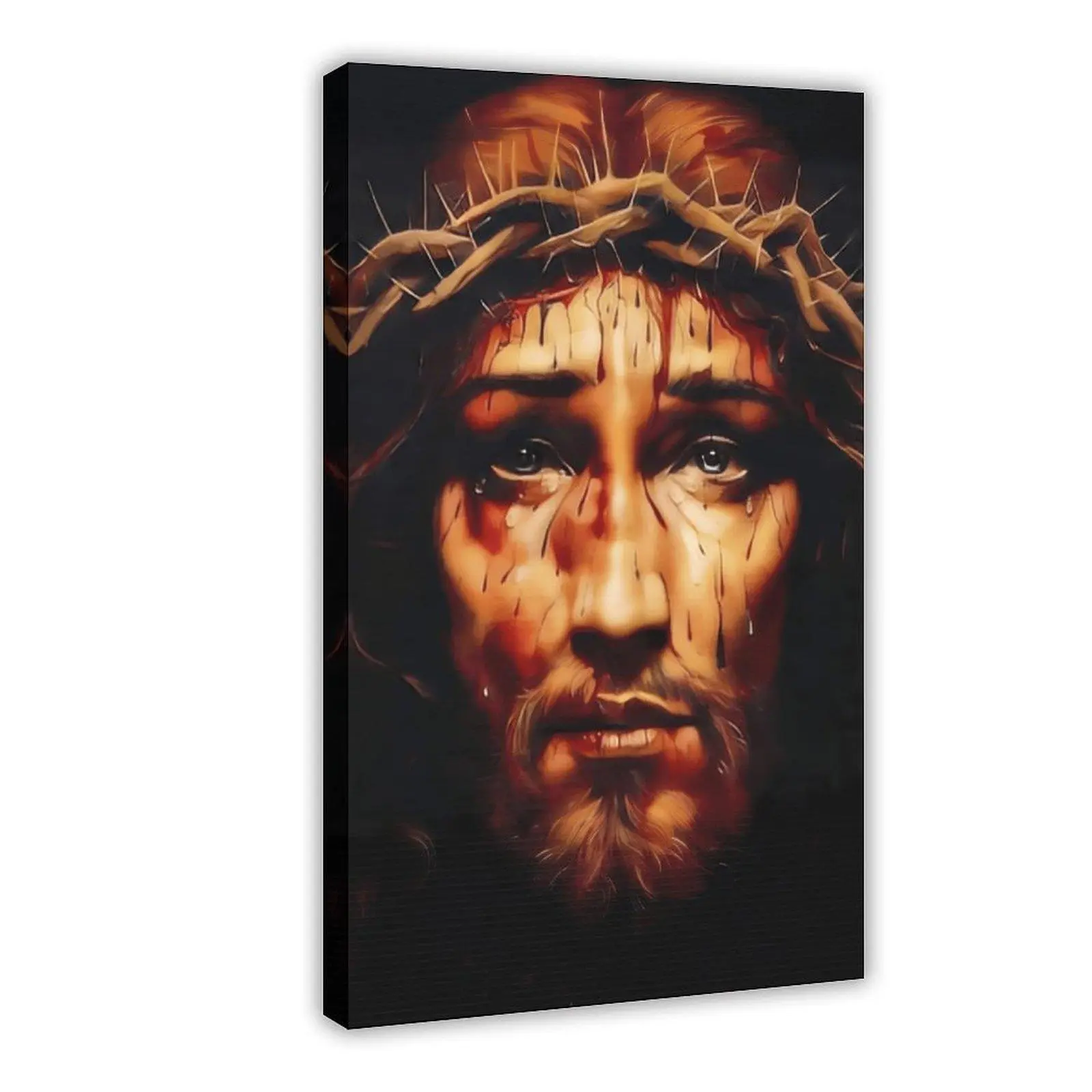 Jesus Christ Most Precious Blood Canvas Poster - Christian Artwork with Passion, Calvary, Holy Face, Our Father, Blessed Virgin Mary Themes - Home Wall Decor Print, Religious Gift (1)-gigapixel-standard V2-2x