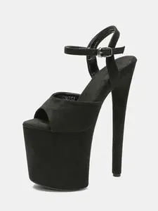 European and American Style Elegant High Heel Sandals, Waterproof Thin Heel Pole Dance Shoes, Stage Walk Show Party Women's Shoes