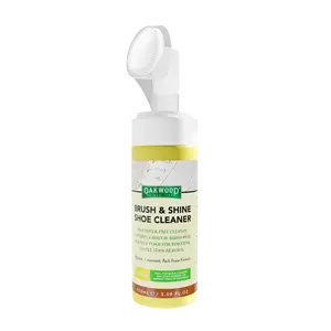 OAKWOOD White Shoe Cleaner 150ml with Gentle Brush for Leather Silicone Car Interiors Eco-Friendly Stain Removal