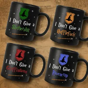 [Sale off up to 30%]  Funny Wizard House 11oz Ceramic Mug, I Don’t Care, Snarky Ravencrap Hufflefudge Gryffindamn Slythersnark Quote, Sarcastic Magic Gift for Fantasy Nerds