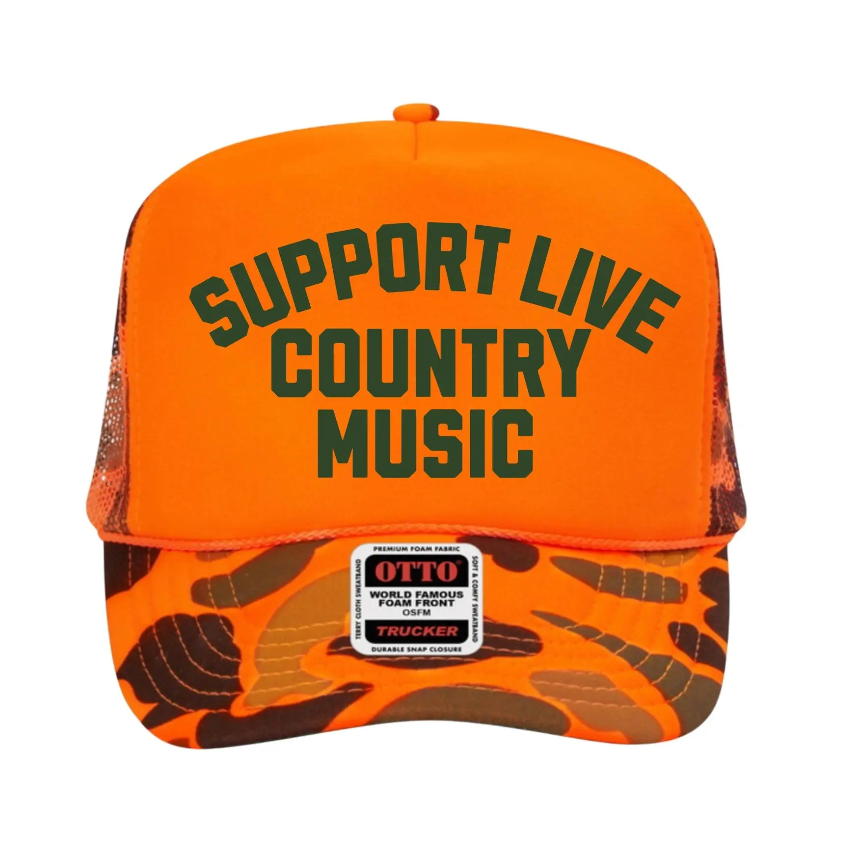 Live Country Music Support Trucker Hat, Cool Performance Fashion Accessory Hat Cool Hat
