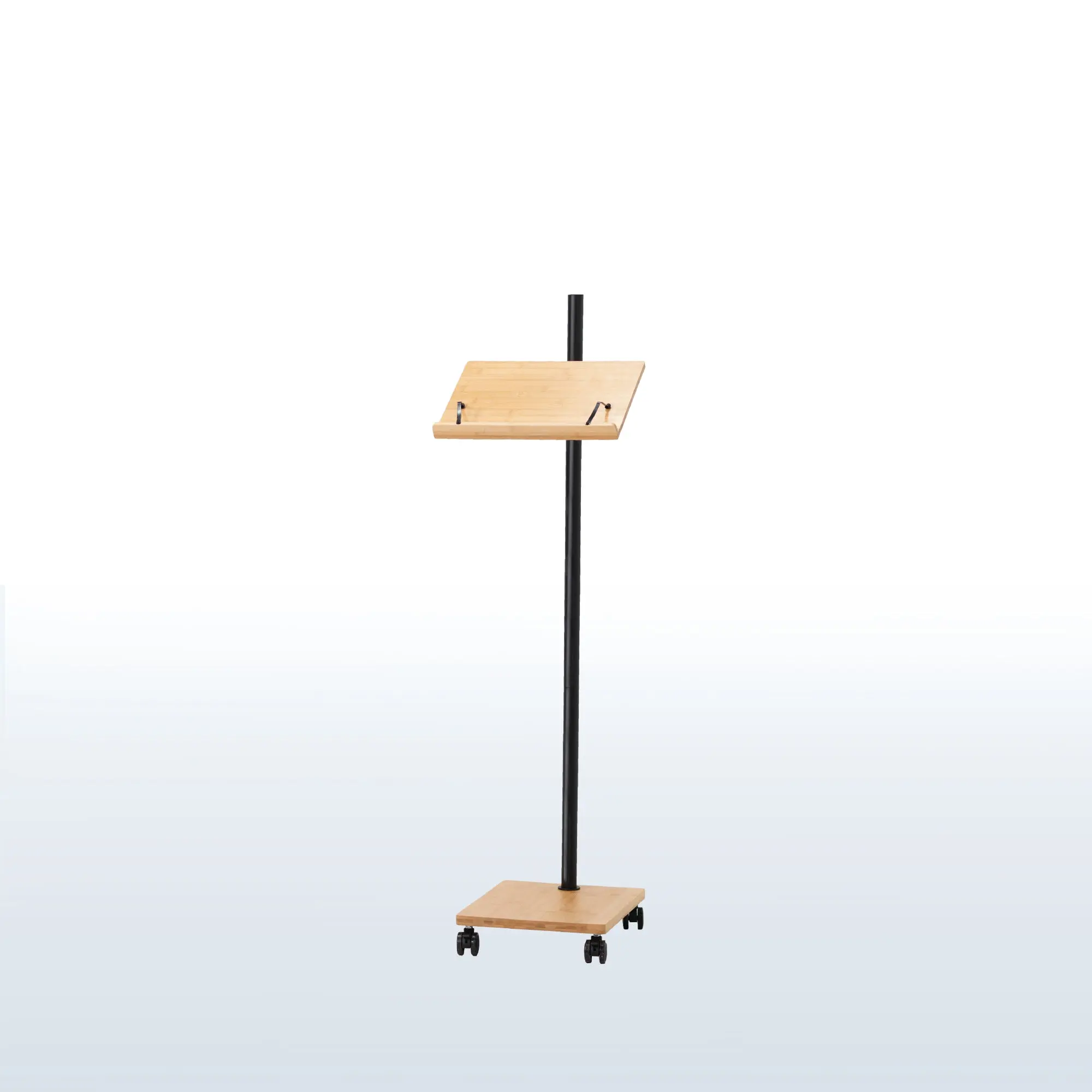 Bamboo / Black Mobile Book Stand