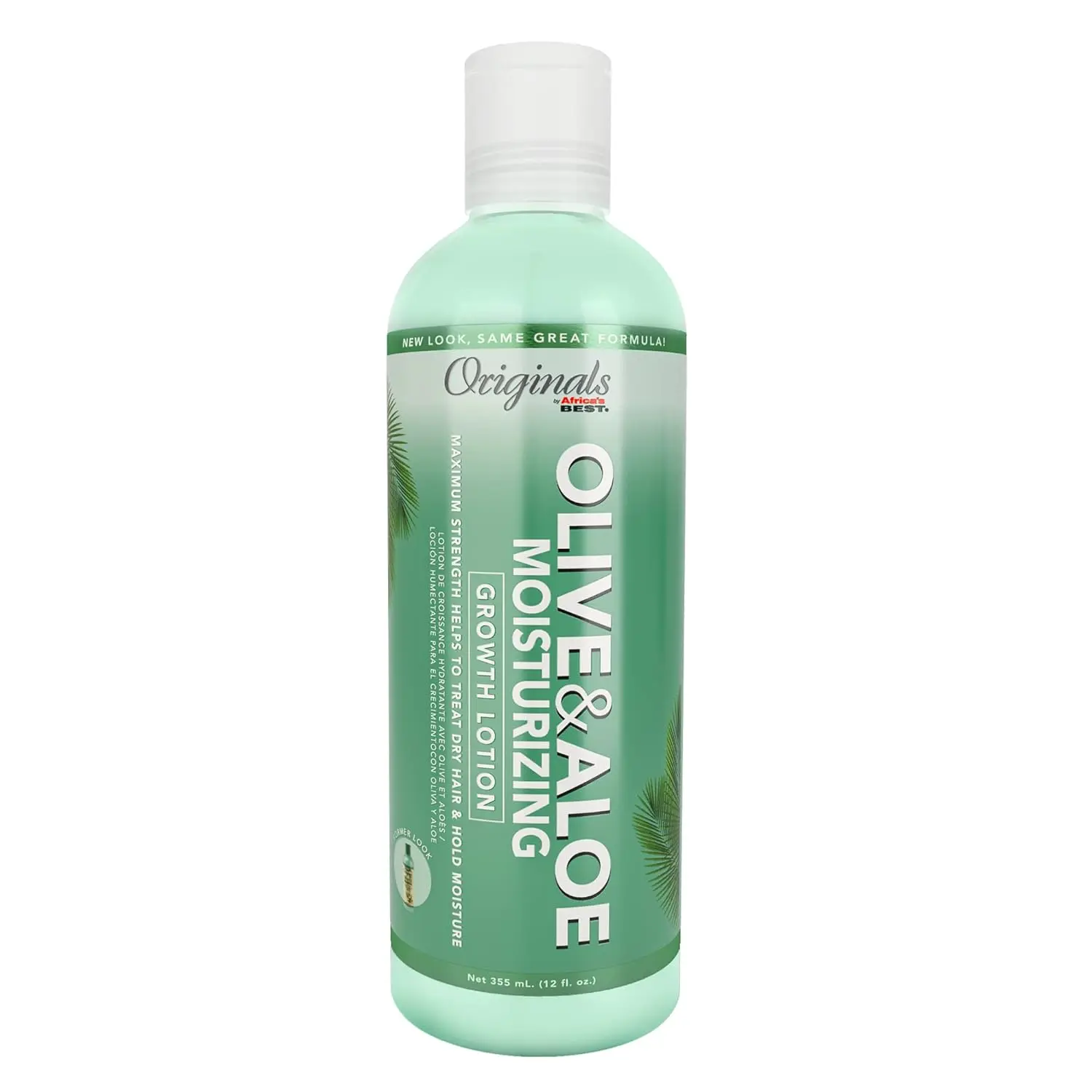 African Best Olive Oil Moisturizing Growth Lotion, Lightweight Daily Remedy that Strengthens and Hydrates Normal to Dry Hair Types, 12 oz, Moisturizer, Haircare, Hydrating, Lanolin Oil, Hair Lotion, Daily Apply, Olive Oil Blend