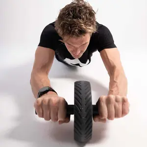 Dual-Color Sponge Ab Roller, Diameter 17.5cm, Abdominal Training Equipment, Ideal for Core Strength & Fitness, Versatile Workout Tool