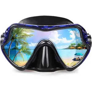 Snorkel Diving Mask, Professional Snorkeling Mask Gear, Ultra Clear Lens with Wide View Tempered Glass Goggles,Anti Leakage Scuba Mask,  Swimming Goggles Mask for Adults, 3 Color