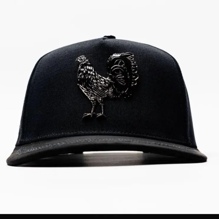Gallo Total Black 2.0 Black Pin Snapback Hat with Embroidered Rooster ...
