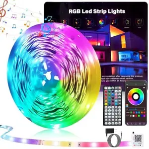 [New Deal] 1*100FT Led Lights for Bedroom, Color Changing RGB Led Strip Lights Indoor, Music Sync Led Light Strip with Remote and App Control, DIY Led lights for Room Home Decor Ambient Lighting