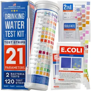 All-New 20 in 1 Drinking Water Testing Kit 120 Strips Home Tap and Well Water Test Kit for Hardness Lead Iron Copper Chlorine Fluoride