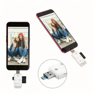 1/2 Set of 3-in-1 Tf Sd Memory Card Reader Adapter, Universal High-speed Data Transfer Card Reading Connector, Suitable for Iphone, Ipad, Mac Laptops, Desktop Computers and Android Smart Devices, Plug-and-play Portable Device